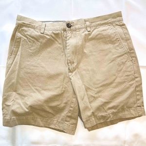 Flat Front Khaki Shorts Men's 32